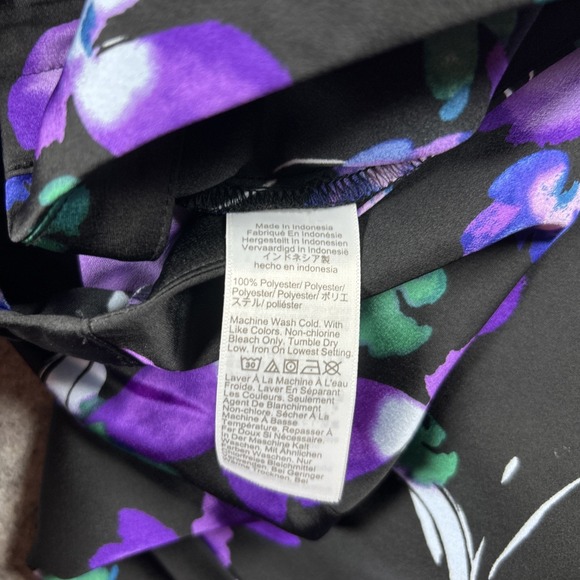 J. Crew Skirt Women's Small Black Floral Print Stretch A-Line Casual Minimalist - Picture 7 of 9